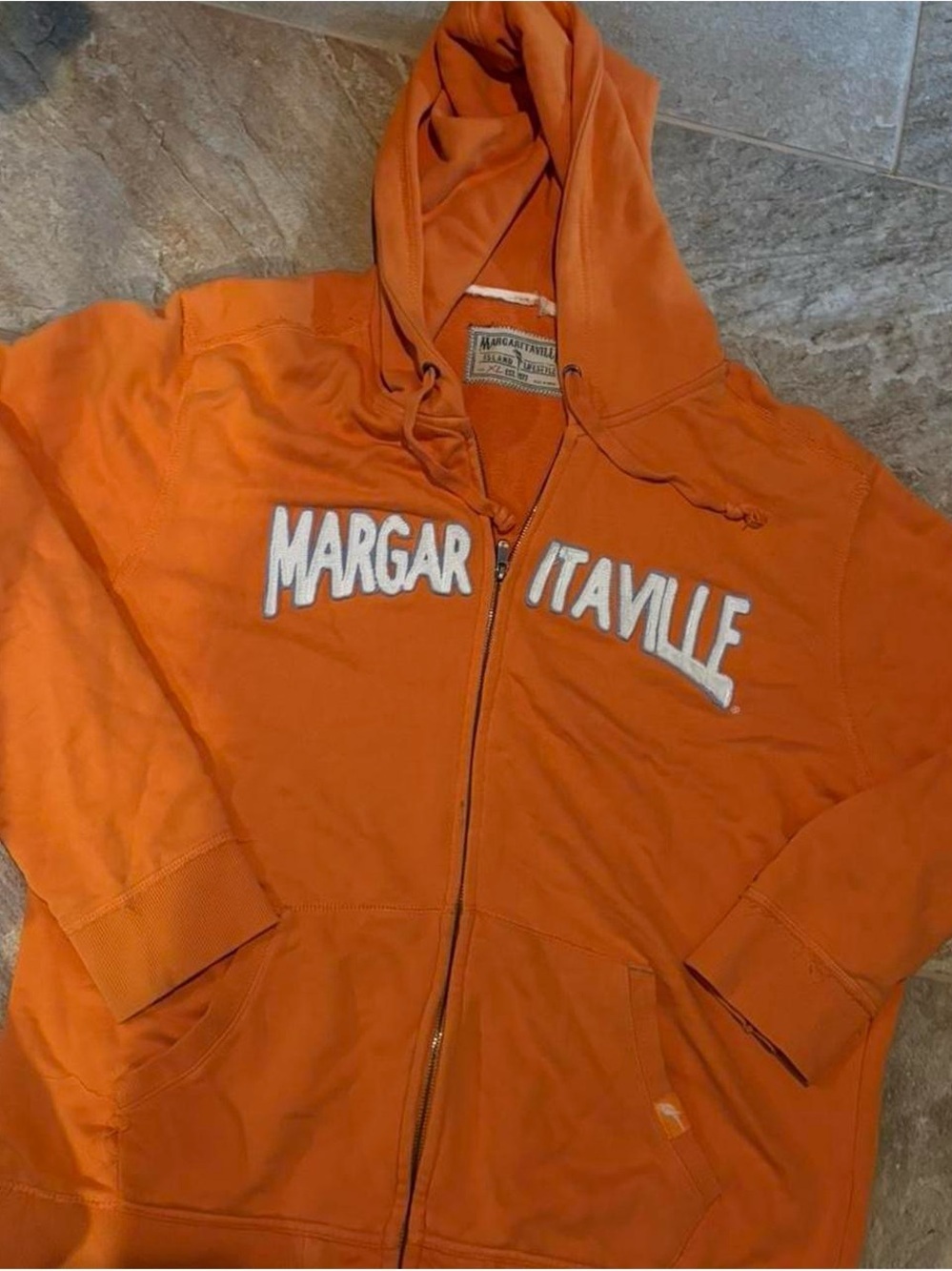 Margaritaville Orange Hooded Zip Jacket